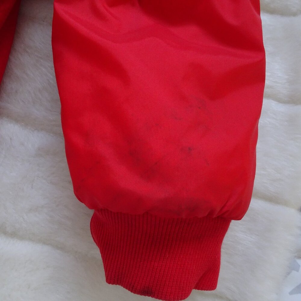 Adidas Men's Jacket Medium Red Vintage Reversible Trefoil Windbreaker Sweatshirt - Picture 5 of 10